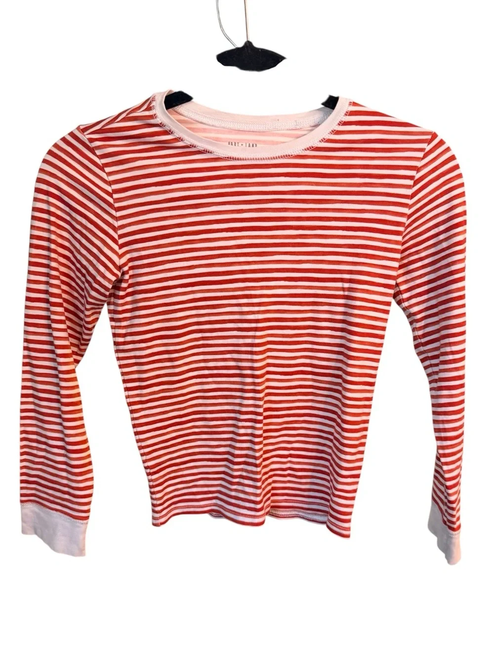 Hart + Land Organic Cotton 2 Piece Pajamas Red White Stripes, size 12 Years